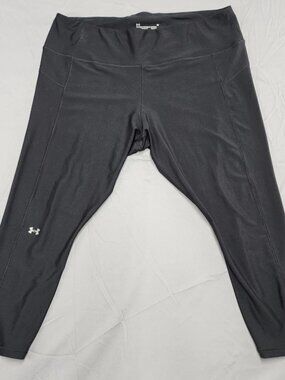 Under Armour HeatGear Compression Leggings Womens 3X Black High Rise 24 Inseam